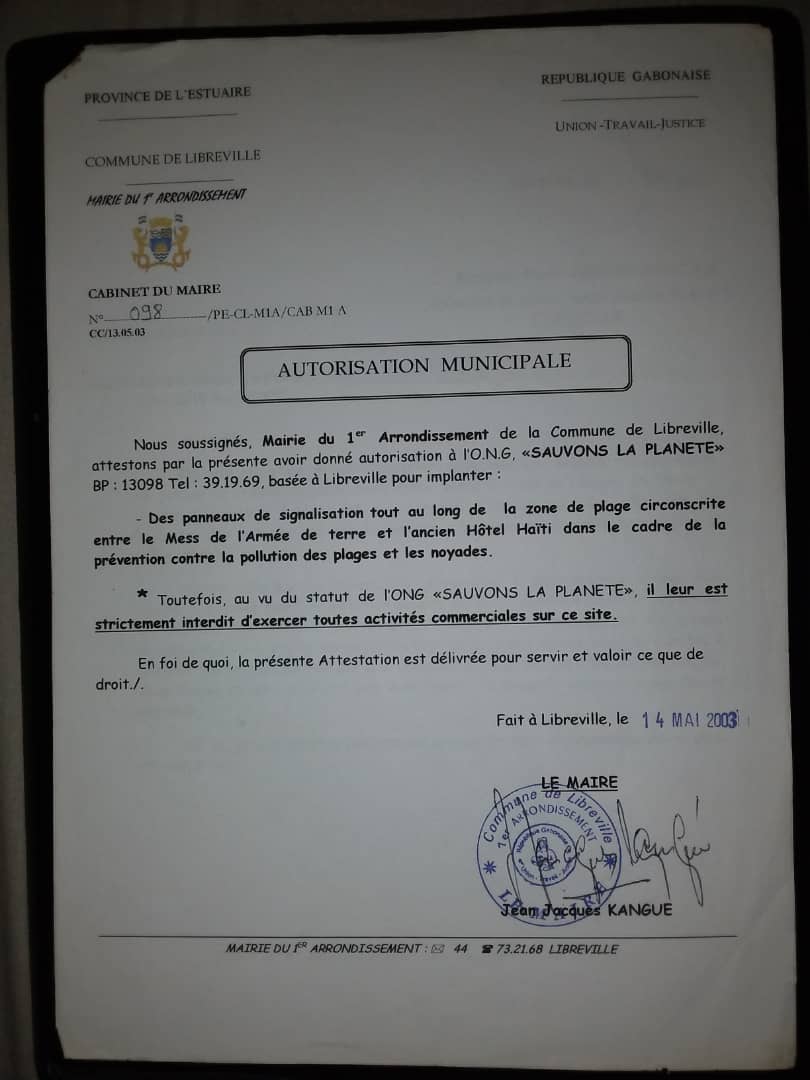 Autorisation Municipale N°098