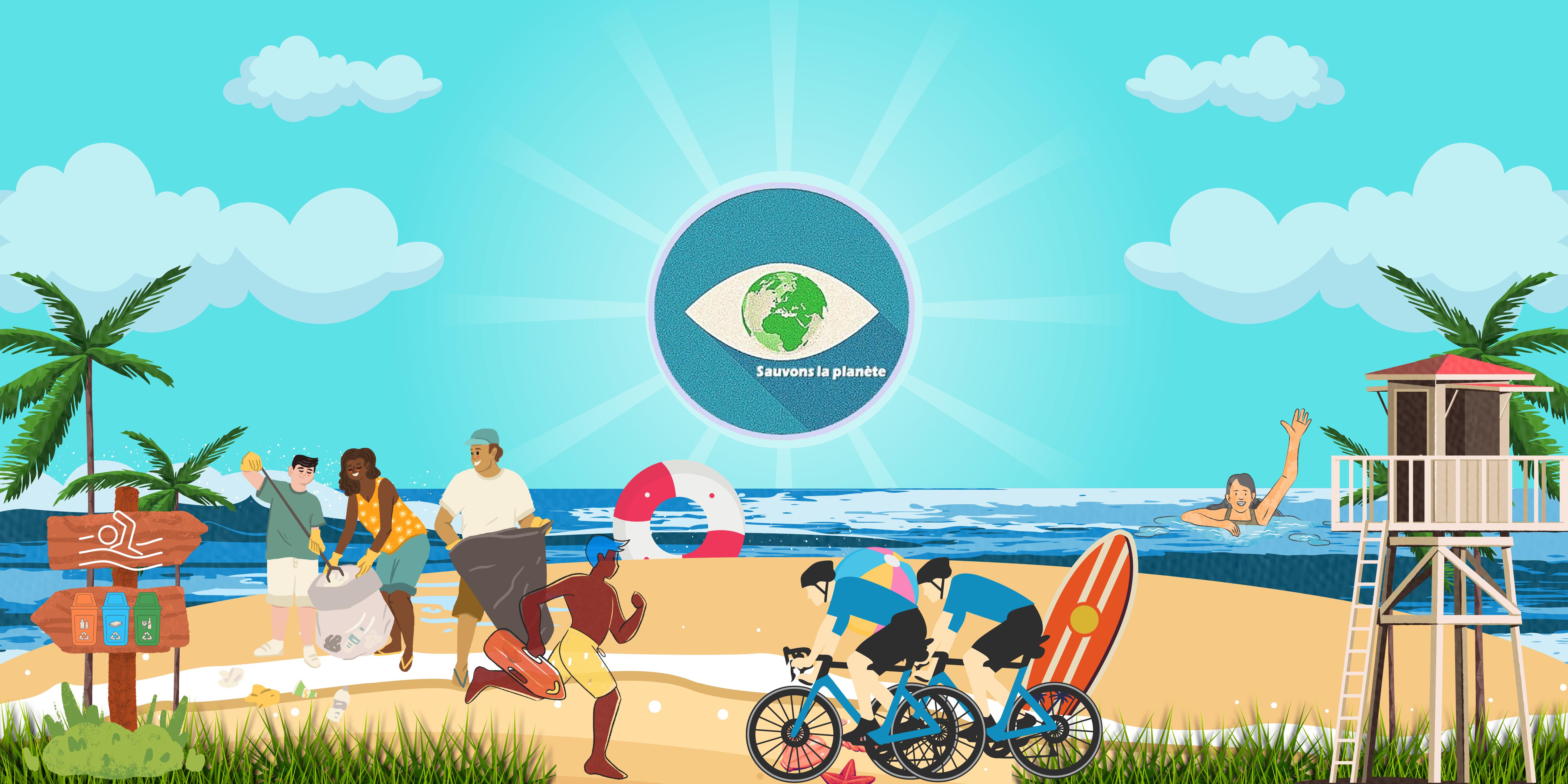 Illustration Police des plages — Sauvons la Planète