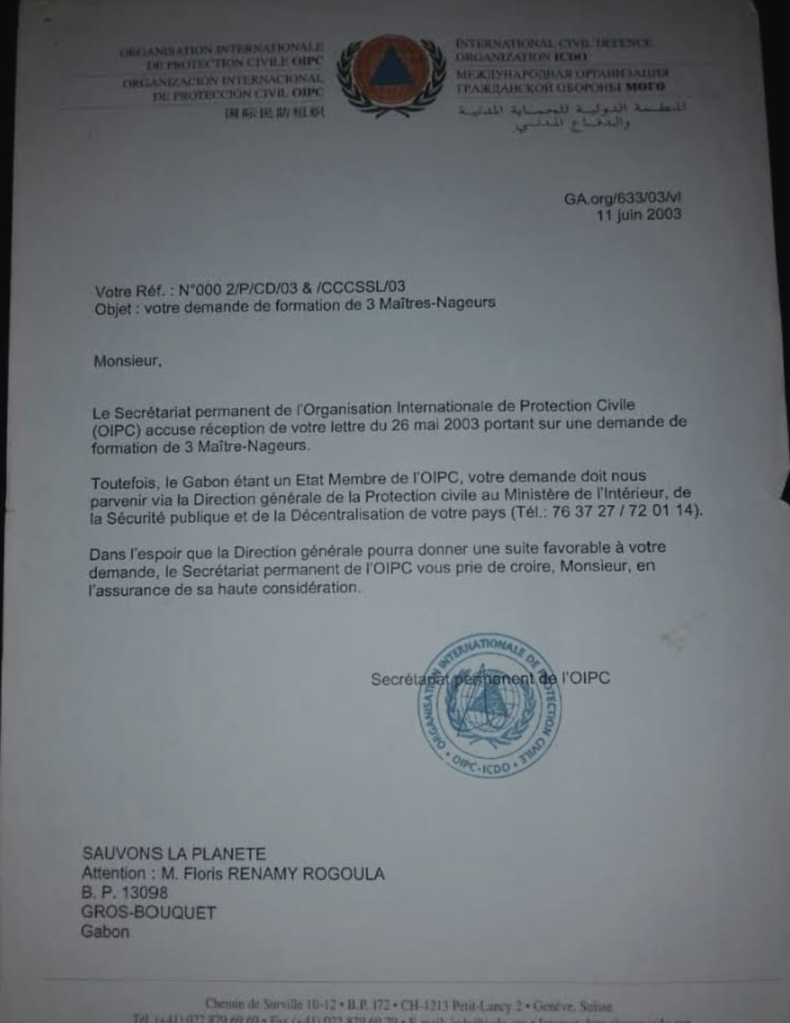 OIPC Maîtres nageurs